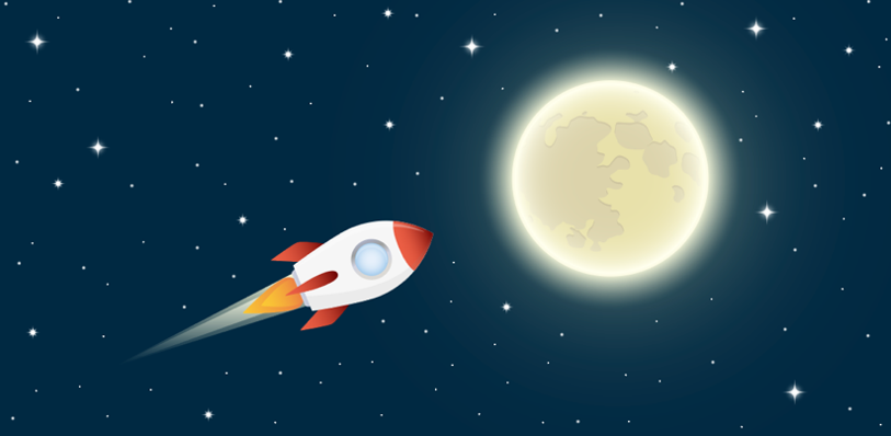 Rocket launch illustration